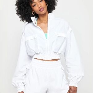 Spiritual Gangster Bridget Crop 2-way Vest Jacket in White size small